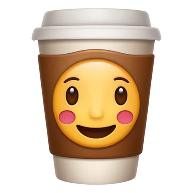 brown aesthetic cozy warm coffee cup emoji sticker