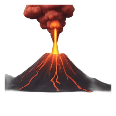 Rocket coming out of a volcano sticker