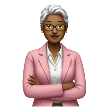 Historian tutor woman in a pink jacket sticker