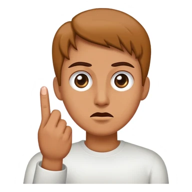 rolling eyes with middle finger  sticker