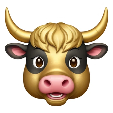 New Year's bull emoji sticker