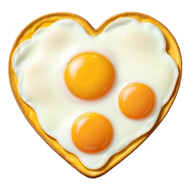 pan egg heart shape 2 eggs sticker
