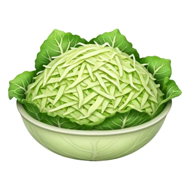 a big pile of grated cabbage without leaves sticker