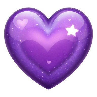 Glitter glass Purple Heart sticker