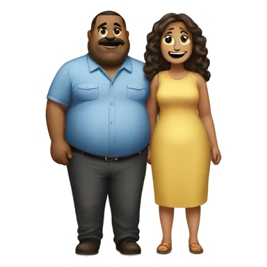 fatty man loves hiswife sticker