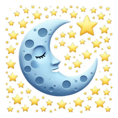 
esta noche solo las lula y estrellas sin fondo sticker