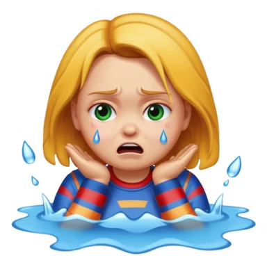 Girl name chucky crying and flooding the place sticker