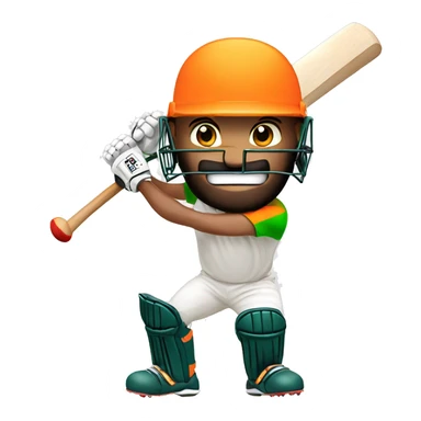 Cricketer with MRF bat dominating  sticker