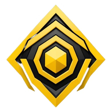 Logo team esport black and yellow sticker