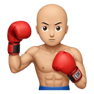 Saitama red hand punch with boxing glove sticker