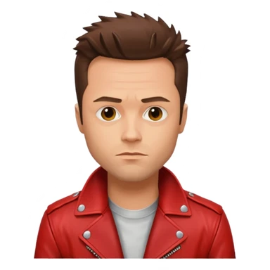 Tyler Durden, wearing red jacket sticker