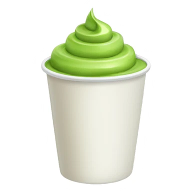 Matcha latte in a plastic cup  sticker