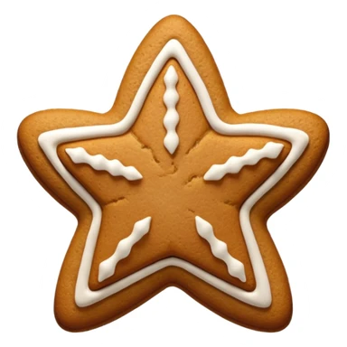 gingerbread cookie in star shape sticker