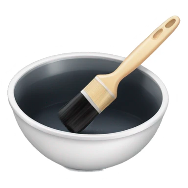 Empty hair dye bowl and brush sticker