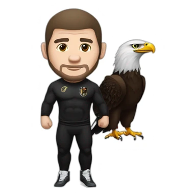 Khabib nurmagomedov with eagle sticker