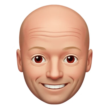 Alan Shearer bald looking older red in the face sticker