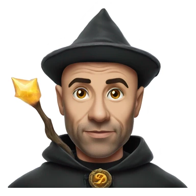joe rogan as a wizard sticker