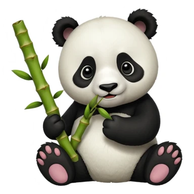 Panda eating bamboo sticker