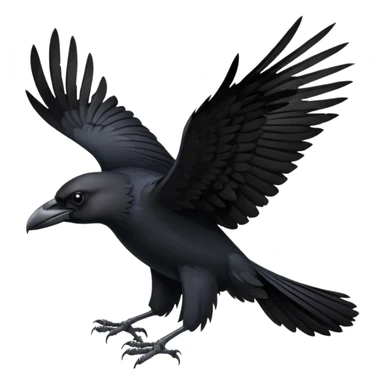 flying crow sticker