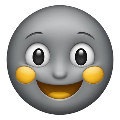 happy face emoji  grey colored sticker