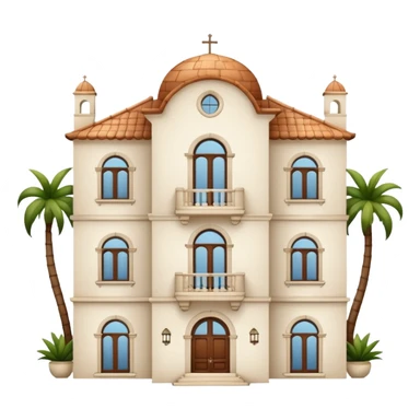 white 3 floor luxurious villa sticker