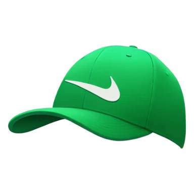 Green hat with Nike swoosh on the front  sticker