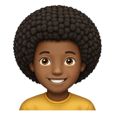 Black boy with a small afro  sticker