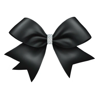 A black cheer bow with diamonds on ut sticker