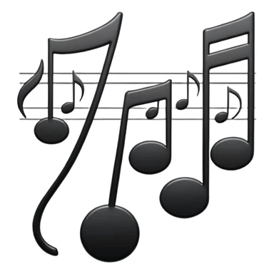 music notes appearing on a staff sticker