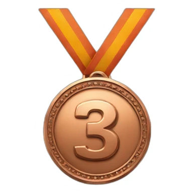 Bronze 3rd place medal sticker