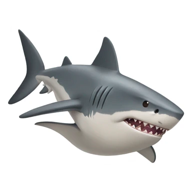 Shark with dog body  sticker