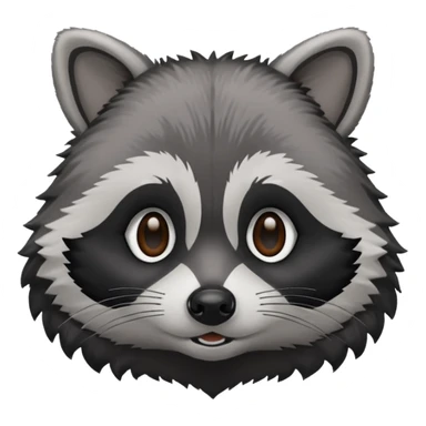 Raccoon with exact 🥺 face sticker