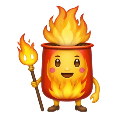 Coroa pegando fogo sticker