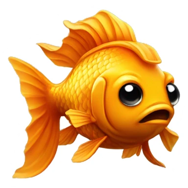 Goldfish wearing Viking helmet sticker