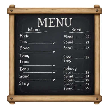 Menu board sticker