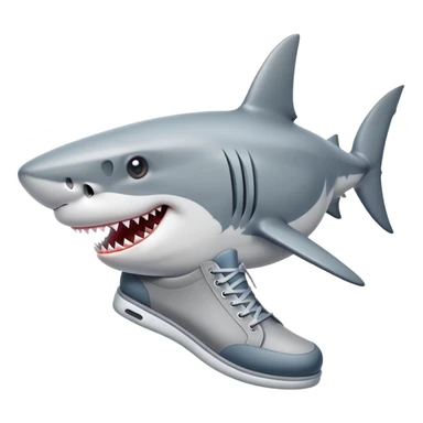 A shark whit shoes  sticker