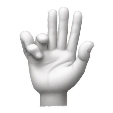 white hand making the letter F sticker