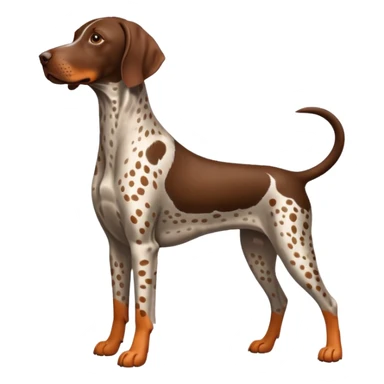 orange spotted face and back german short haired pointer docked tail sticker