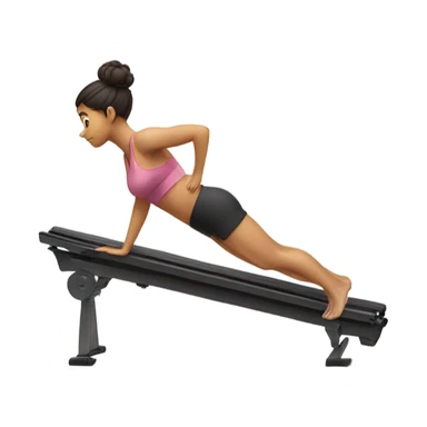 Girl doing plank on reformer sticker