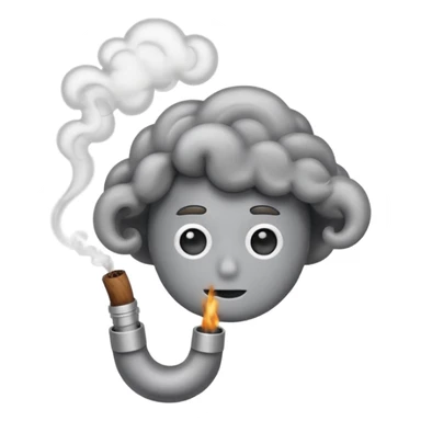 smoke coming out of a blunt sticker