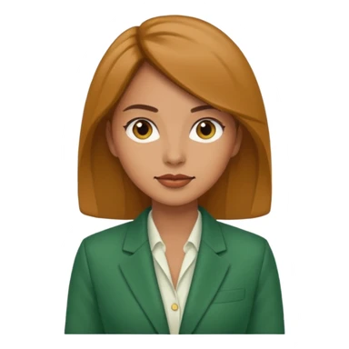 Woman — green blazer sticker