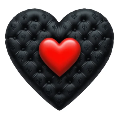 goth themed heart with a dark velvet ottoman sticker