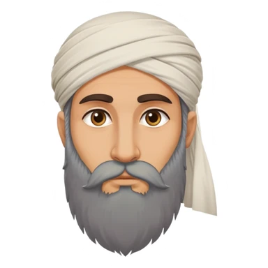 Middle Eastern sage with long beard in thoughtful pose sticker
