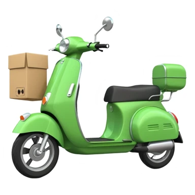 green scooter delivery sticker