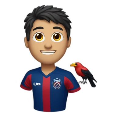 crow with a san lorenzo soccer shirt sticker