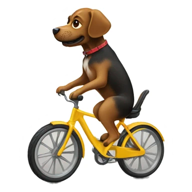 dog on a bike sticker
