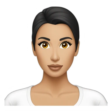 Kim Kardashian with white T-shirt today sticker