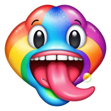 Rainbow tongue  sticker