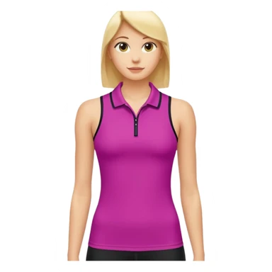 Collared athletic tank top  sticker