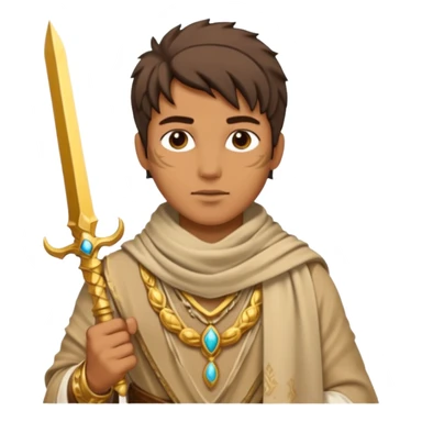 Desert Prince – sand scarf + gold dagger,Golden Princes. sticker